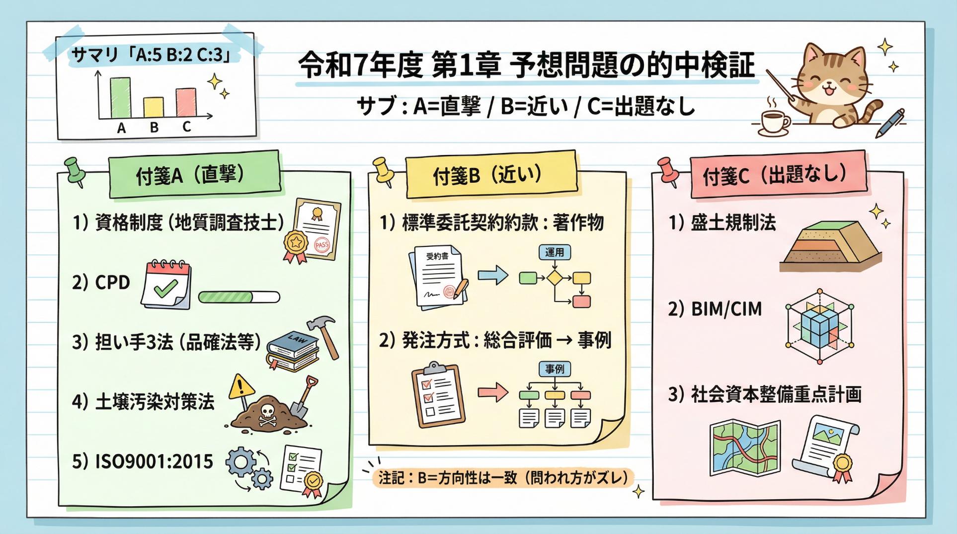Restudy 【検証】令和7年度「予想問題」はどれだけ当たった?(第1章〜第6章まとめ)ReStudy